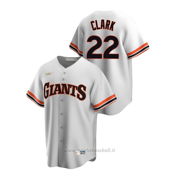 Maglia Baseball Uomo San Francisco Giants Will Clark Cooperstown Collection Primera Bianco